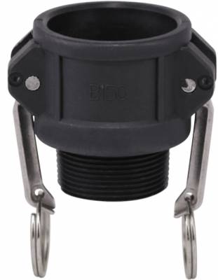 Cupla KAMLOK din PP, cu filet exterior Rp 1&QUOT;, tip B