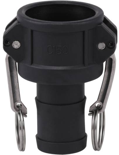 Cupla KAMLOK din PP, cu conector furtun, tip C