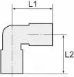Cuple L push-on cu filet cilindric exterior - Polipropilena