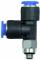 Cupla L-T push-in, filet exterior cu O-ring, seria Mini, M 5 - 6 mm