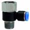Cupla L rotativa cu 1 conexiune push-in 6mm si filet int. G 3/8&QUOT; / ext. R 3/8&QUOT;, POM/alama