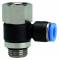 Cupla L rotativa cu 1 conexiune push-in si filet cilindric int./ext. cu O-ring