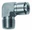Cupla L push-in fixa cu filet conic, seria Inox, R 1/4&QUOT; - 8 mm