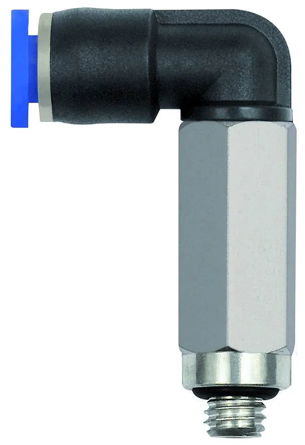 Cupla L push-in extins cu filet exterior si O-ring, seria Mini