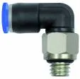 Cupla L push-in cu filet exterior, seria Mini