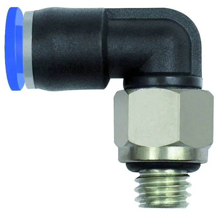 Cupla L push-in cu filet exterior, seria Mini