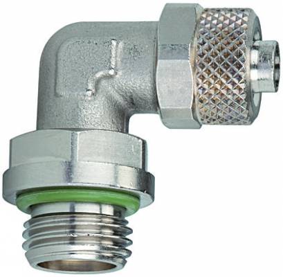 Cupla L push-on 8/6 mm cu filet cilindric exterior G 1/4&QUOT; cu O-ring, alama nichelata