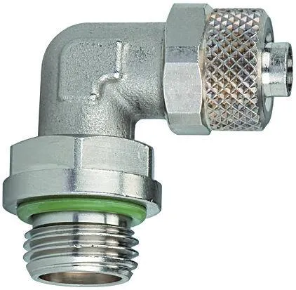 Cuple L push-on cu filet cilindric exterior cu O-ring (FKM), alama nichelata