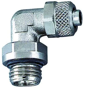 Cupla L push-on cu filet cilindric exterior, alama nichelata