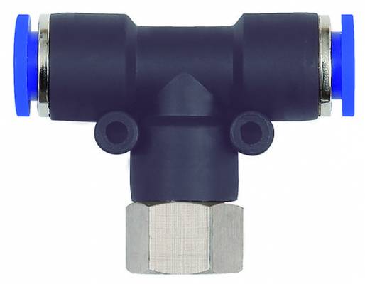 Cupla T push-in cu filet cilindric interior, seria standard, G 1/4&QUOT; - 6 mm