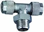 Cupla T push-on cu filet cilindric exterior, alama nichelata