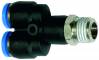 Cupla Y push-in, filet conic exterior etansat cu PTFE, seria standard, R 1/4&QUOT; - 10 mm