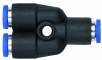Cupla Y push-in, seria Mini, 3 mm - 3 mm