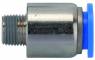 Cupla dreapta rotunda push-in cu filet conic exterior etansat cu PTFE, standard series