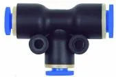Cupla T push-in - reductie centru si lateral, seria standard, 6 mm - 4 mm
