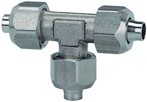 Cupla T push-on 6/4, Inox 1.4404