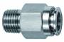 Cupla dreapta push-in cu filet conic exterior, seria Inox, R 1/4&QUOT; - 4 mm