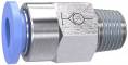 Cupla dreapta push-in cu supapa - filet conic exterior etansat cu PTFE