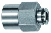 Cupla dreapta push-in cu filet interior, seria Inox