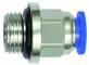 Cupla dreapta push-in cu filet exterior, Seria Mini, M 5 - 4 mm