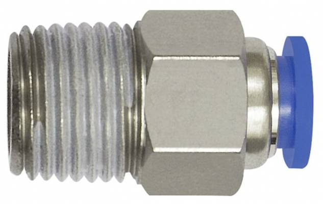 Cupla dreapta push-in cu filet exterior, Seria Mini, R 1/8&QUOT; - 6 mm