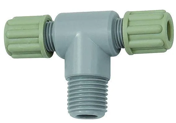Cuple T push-on cu filet cilindric exterior - Poliamida