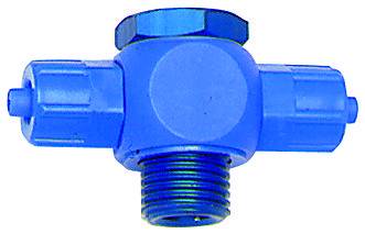 Cuple T banjo push-on cu filet cilindric exterior - POM