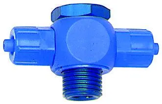 Cuple T banjo push-on cu filet cilindric exterior - POM