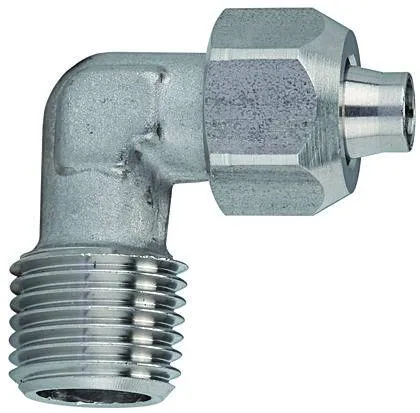 Cuple L push-on cu filet conic exterior, Inox 1.4404