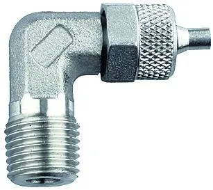 Cuple L push-on cu filet conic exterior, Inox 1.4571