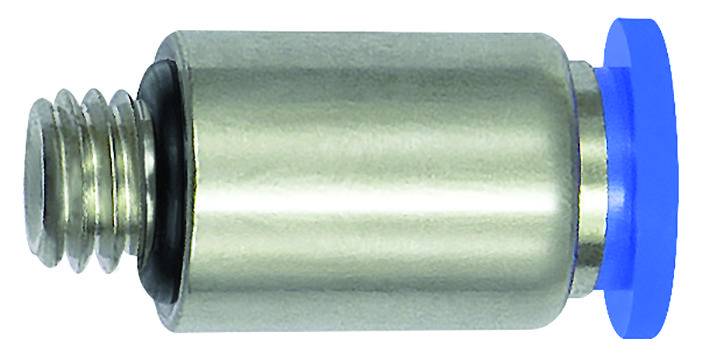 Cupla dreapta rotunda push-in cu filet exterior, Seria Mini