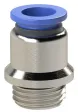 Cupla dreapta rotunda push-in cu filet cilindric exterior si O-ring, seria standard