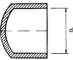 Dop, conexiune prin lipire, 63 mm, PVC-U
