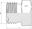 Dop cu filet exterior ORFS 13/16&QUOT;-16h, otel carbon
