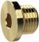 Dop cu hexagon intern, filet G 1&QUOT; fara O-ring, alama