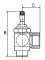 Drosel cu filet exterior/interior G 3/8, droselizare filet - furtun