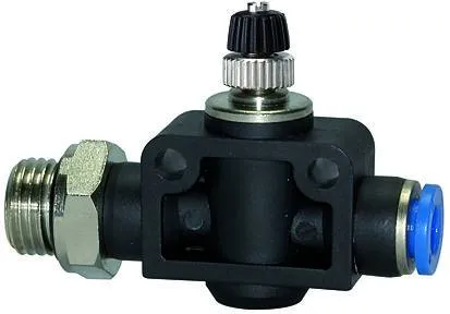 Drosel traseu - cupla push-in si filet cilindric exterior si O-ring - droselizare filet - furtun