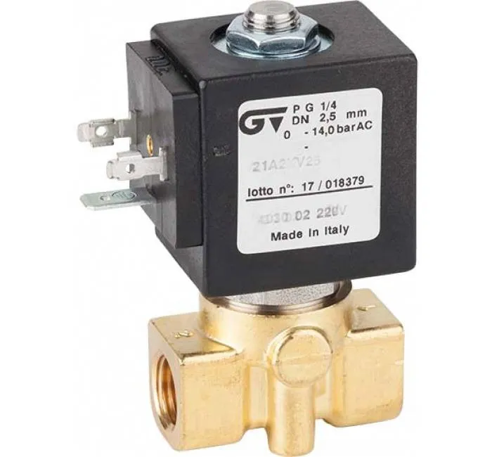 Electroventil 2/2 cu bobina 8W si actionare directa, normal inchis
