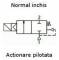 Electroventil 2/2, normal inchis, actionare pilotata