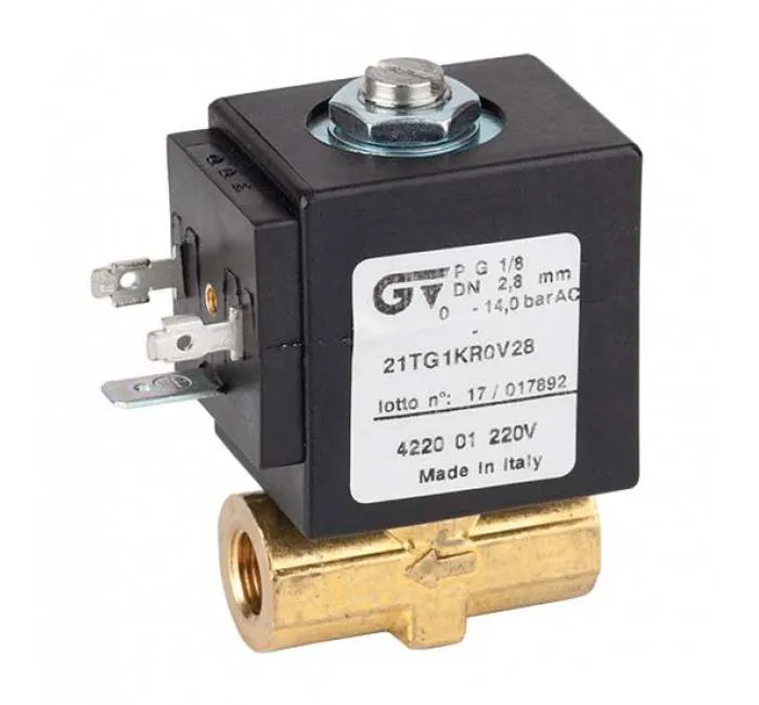 Electroventil 2/2 cu bobina 8W si actionare directa, normal inchis
