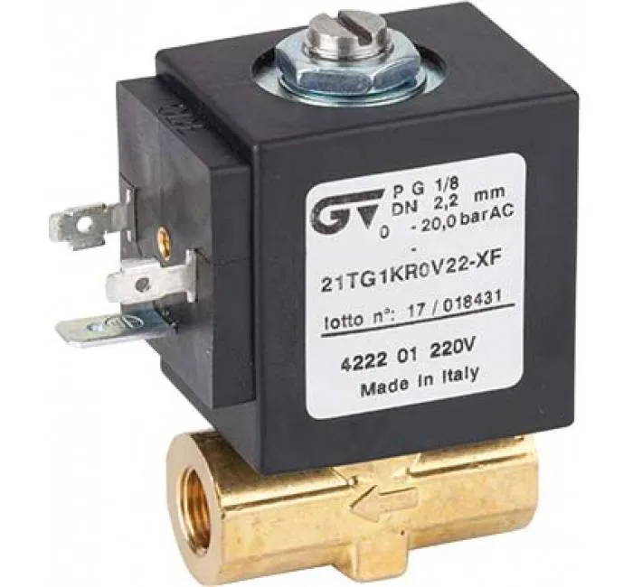 Electroventil 2/2 cu bobina 8W certificata, actionare directa, NC