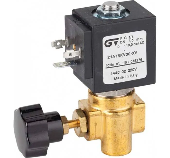 2 ways direct acting solenoid valve angle bore, N.C