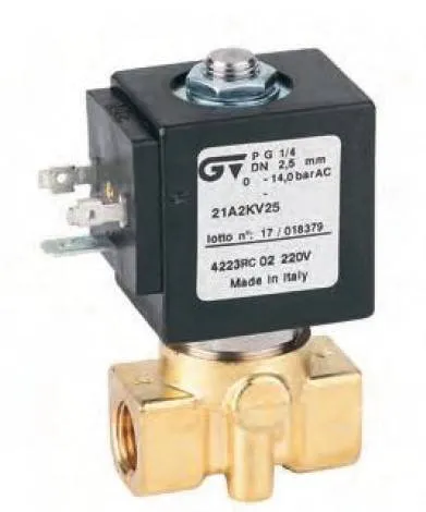 Electroventil 2/2 cu bobina 14W si actionare directa, normal inchis
