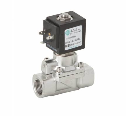 Electroventil 2/2 din inox, actionare pilotata, NC, filet G 1/4&QUOT;, bobina 24V AC - 50/60 Hz
