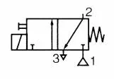 Electroventile 3/2, NC, PN 7, max. 80°C