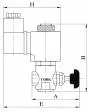 Eletroventil 2/2, normal inchis, cu regulator debit incorporat