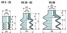 Ventuza rotunda 3 burdufi NBR seria VS