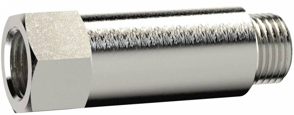 Extensie lunga cu filet exterior G 1/8&QUOT; - interior G 1/8&QUOT;, L=100mm, alama nichelata