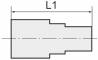 Extensie lunga cu filet exterior G 1/8&QUOT; - interior G 1/8&QUOT;, L=100mm, alama nichelata