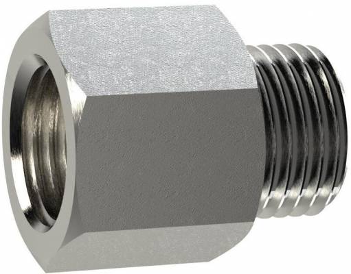 Extensie scurta cu filet exterior G 1/4&QUOT; - interior G 3/8&QUOT;, alama nichelata